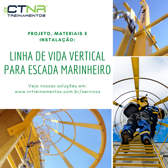 Linha de Vida Vertical para Escadas Marinheiro